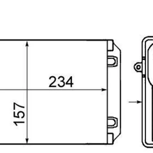 KALORİFER RADYATÖRÜ A3-CADDY-GOLF-JETTA-POLO-IBIZA-CORDOBA-OCTAVIA-1.4-1.6-1.8-1.9TD I-2.0 234x156x42