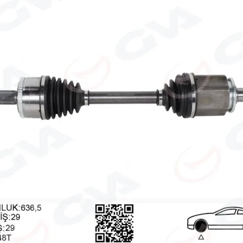 AKS MILI ON SOL 636.50mm LAND ROVER DISCOVERY III-IV L319 RANGE ROVER SPORT I L320