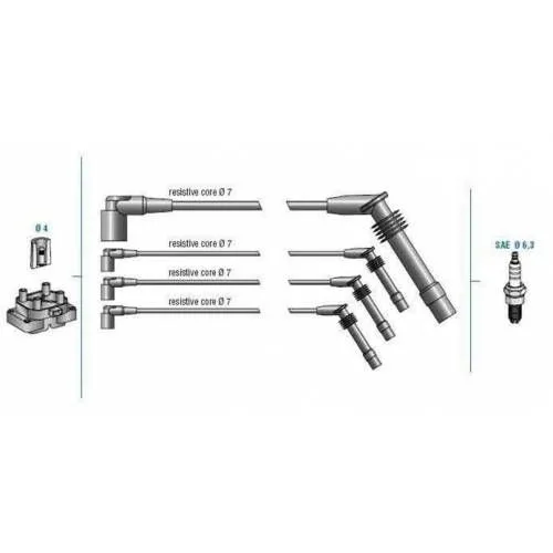BUJİ KABLO TK CLIO 1.4ei 8V 99 >-LOGAN 1.6 16V 05 > K7J