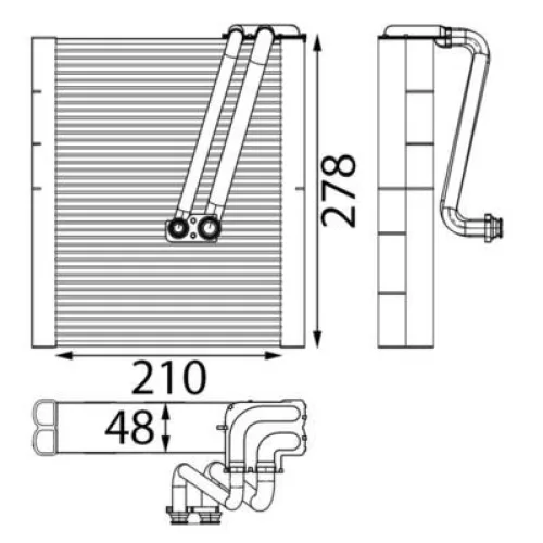 EVAPORATOR MERCEDES W176 W246 C117 X117 X156