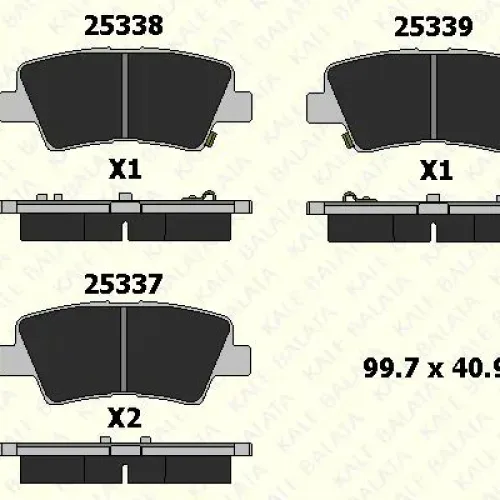 ARKA FREN BALATA HYUNDAI i20 1.2L G4LA 15-20 1.4L G4LC 15-18 1.4L D4FC CRDi 15-18 / ELANTRA 1.6L D 4FB G4FG 16-> / KIA SOUL 1.6L D4FB 14-> / SPORTAGE 1.6L G4FD G4FJ T-GDI 15-> 1.6L D4FE 18->