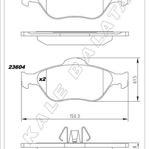 ÖN BALATA FIESTA 1.4TDCİ ABSLİ 00 > FUSION 02 > MAZDA 121 96 > MAZDA 2 03> GDB1419